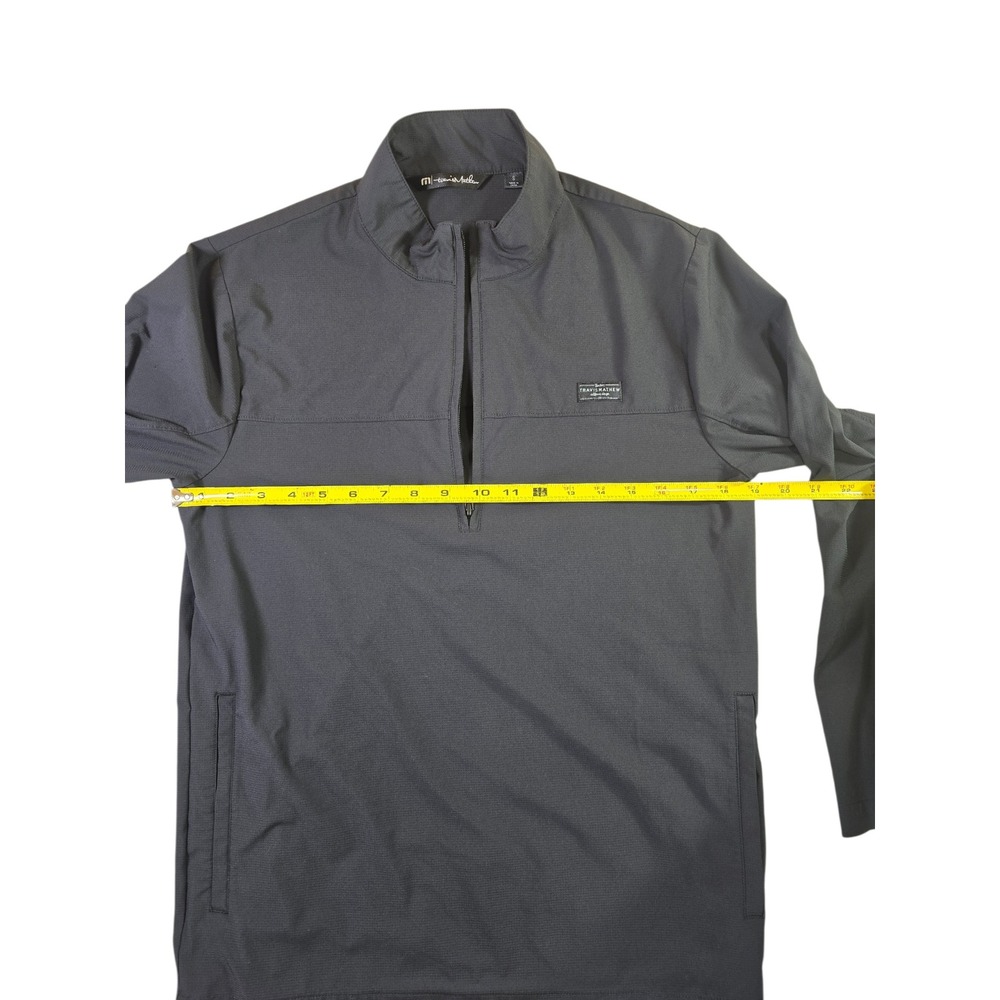 TravisMathew Cuater Mens Quarter Zip Pullover Black Performance Golf Jacket S - Picture 5 of 8